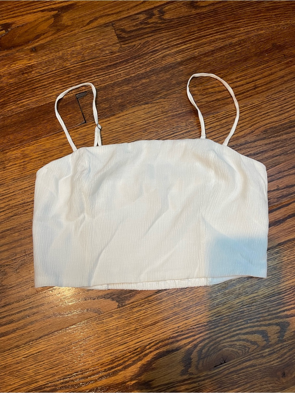Abercrombie Women’s White Spaghetti Strap Crop Top Size XS